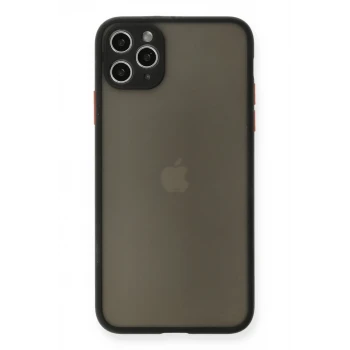 Newface Apple iPhone 11 Pro Max Kılıf Montreal Silikon Kapak - Siyah