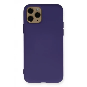 Newface Apple iPhone 11 Pro Max Kılıf Nano içi Kadife Silikon - Mor