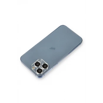 Newface Apple iPhone 11 Pro Max Metal Kamera Lens Koruma Cam - Gümüş