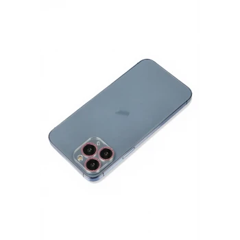 Newface Apple iPhone 11 Pro Max Shine Kamera Lens Koruma Cam - Pembe