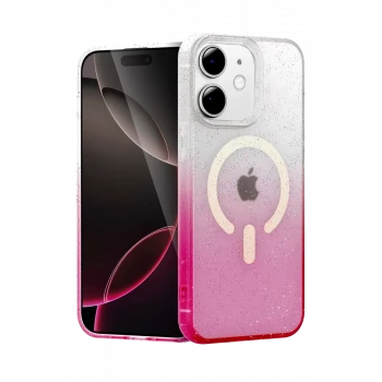 Newface Apple iPhone 11 Pummel Shiny Magsafe Kapak - Pembe