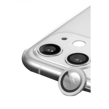 Newface Apple iPhone 11 Raze Metal Kamera Lens - Gümüş