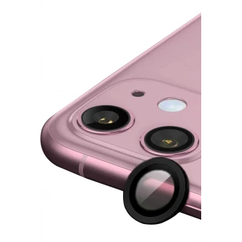 Newface Apple iPhone 11 Raze Metal Kamera Lens - Siyah
