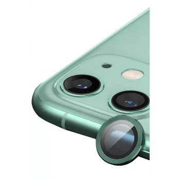 Newface Apple iPhone 11 Raze Metal Kamera Lens - Yeşil