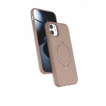 Newface Apple iPhone 11 Regal Magsafe Standlı Kapak - Çöl Titanyum