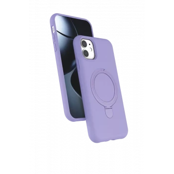 Newface Apple iPhone 11 Regal Magsafe Standlı Kapak - Lila
