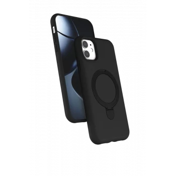 Newface Apple iPhone 11 Regal Magsafe Standlı Kapak - Siyah