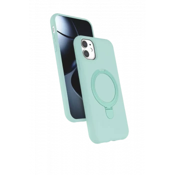 Newface Apple iPhone 11 Regal Magsafe Standlı Kapak - Su Yeşili