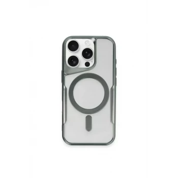 Newface Apple iPhone 12 Kılıf Boyi Magsafe Silikon Kapak - Yeşil