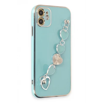 Newface Apple iPhone 12 Kılıf Esila Silikon - Su Yeşili
