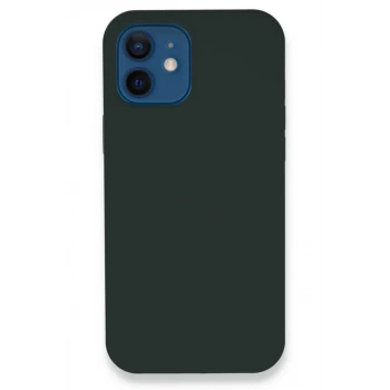 Newface Apple iPhone 12 Kılıf Lansman Legant Silikon - Koyu Yeşil
