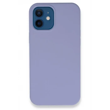 Newface Apple iPhone 12 Kılıf Lansman Legant Silikon - Lila
