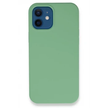 Newface Apple iPhone 12 Kılıf Lansman Legant Silikon - Yeşil