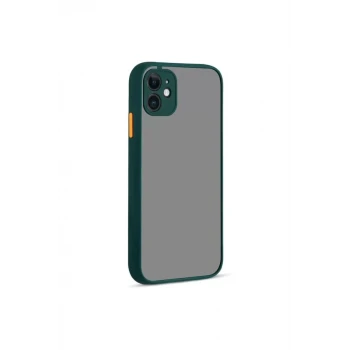 Newface Apple iPhone 12 Kılıf Montreal Silikon Kapak - Yeşil