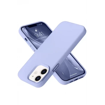 Newface Apple iPhone 12 Kılıf Nano içi Kadife Silikon - Lila