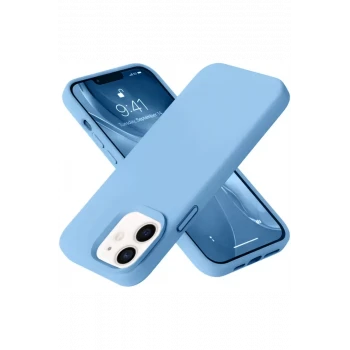 Newface Apple iPhone 12 Kılıf Nano içi Kadife Silikon - Mavi