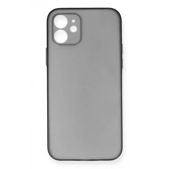Newface Apple iPhone 12 Kılıf PP Ultra İnce Kapak - Gri