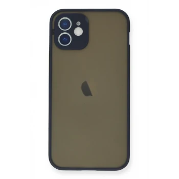Newface Apple iPhone 12 Mini Kılıf Montreal Silikon Kapak - Lacivert