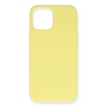 Newface Apple iPhone 12 Mini Kılıf Nano içi Kadife Silikon - Sarı