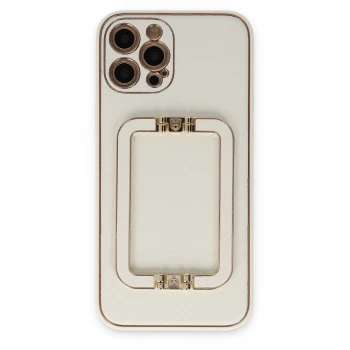 Newface Apple iPhone 12 Pro Kılıf Coco Elit Kapak - Beyaz