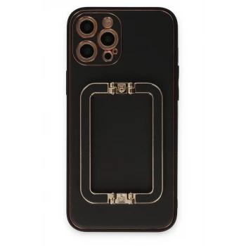Newface Apple iPhone 12 Pro Kılıf Coco Elit Kapak - Siyah
