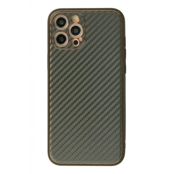 Newface Apple iPhone 12 Pro Kılıf Coco Karbon Silikon - Füme