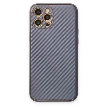 Newface Apple iPhone 12 Pro Kılıf Coco Karbon Silikon - Gri
