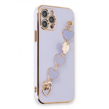 Newface Apple iPhone 12 Pro Kılıf Esila Silikon - Lila