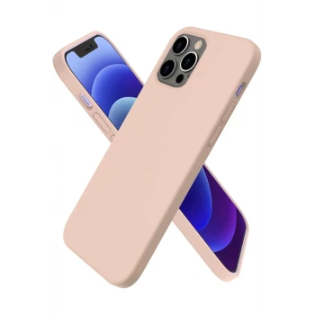 Newface Apple iPhone 12 Pro Kılıf First Silikon - Pudra