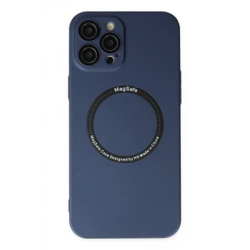 Newface Apple iPhone 12 Pro Kılıf Jack Magneticsafe Lens Silikon - Lacivert