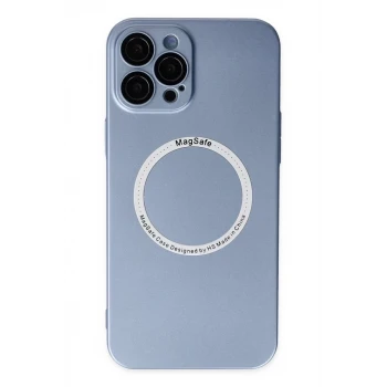 Newface Apple iPhone 12 Pro Kılıf Jack Magneticsafe Lens Silikon - Sierra Blue