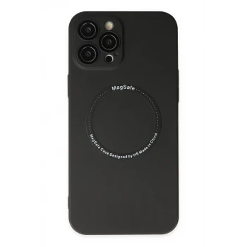 Newface Apple iPhone 12 Pro Kılıf Jack Magneticsafe Lens Silikon - Siyah