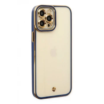 Newface Apple iPhone 12 Pro Kılıf Liva Lens Silikon - Mavi