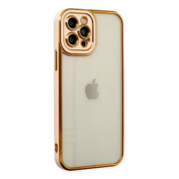Newface Apple iPhone 12 Pro Kılıf Liva Lens Silikon - Rose