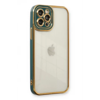 Newface Apple iPhone 12 Pro Kılıf Liva Lens Silikon - Yeşil