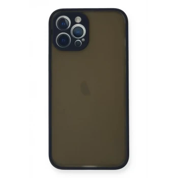 Newface Apple iPhone 12 Pro Kılıf Montreal Silikon Kapak - Lacivert