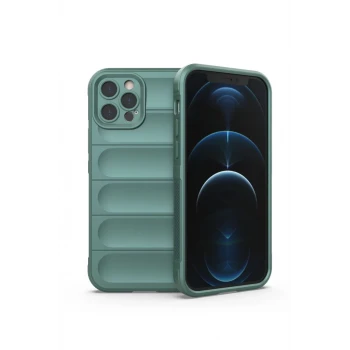 Newface Apple iPhone 12 Pro Kılıf Optimum Silikon - Koyu Yeşil