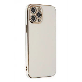 Newface Apple iPhone 12 Pro Kılıf Volet Silikon - Beyaz