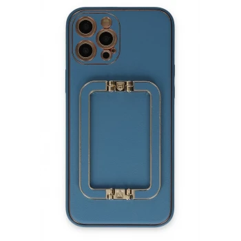 Newface Apple iPhone 12 Pro Max Kılıf Coco Elit Kapak - Mavi