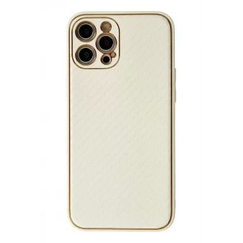 Newface Apple iPhone 12 Pro Max Kılıf Coco Karbon Silikon - Beyaz