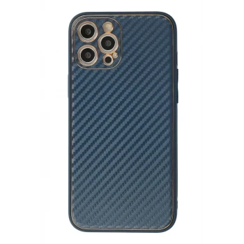 Newface Apple iPhone 12 Pro Max Kılıf Coco Karbon Silikon - Mavi