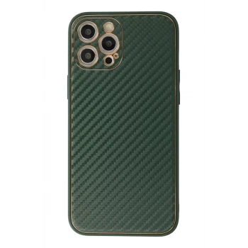 Newface Apple iPhone 12 Pro Max Kılıf Coco Karbon Silikon - Yeşil