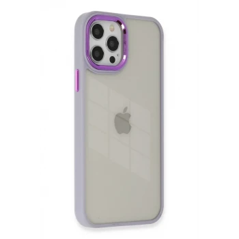 Newface Apple iPhone 12 Pro Max Kılıf Dora Kapak - Lila