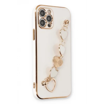 Newface Apple iPhone 12 Pro Max Kılıf Esila Silikon - Beyaz