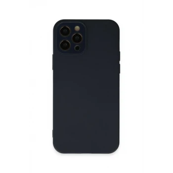 Newface Apple iPhone 12 Pro Max Kılıf Lansman Glass Kapak - Lacivert
