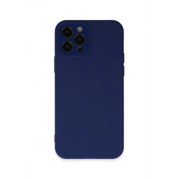 Newface Apple iPhone 12 Pro Max Kılıf Lansman Glass Kapak - Sky Blue