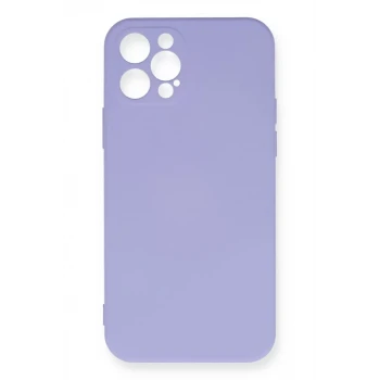 Newface Apple iPhone 12 Pro Max Kılıf Nano içi Kadife Silikon - Lila