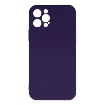 Newface Apple iPhone 12 Pro Max Kılıf Nano içi Kadife Silikon - Mor