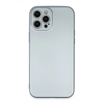 Newface Apple iPhone 12 Pro Max Kılıf Nano içi Kadife Silikon - Sky Blue