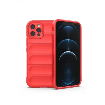 Newface Apple iPhone 12 Pro Max Kılıf Optimum Silikon - Kırmızı